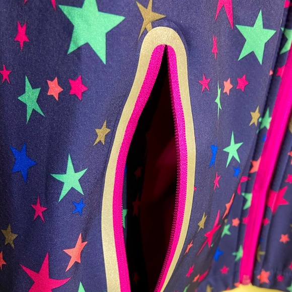 JINGLE BONGALA Lightweight
Knitted-Mesh Lining Hooded Rain
Jacket Girls Sz 5-6Y - Picture 7 of 9